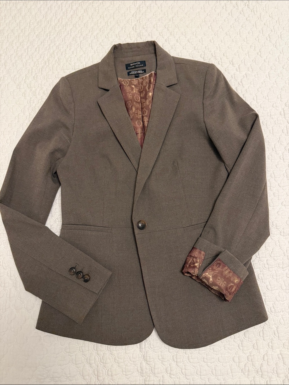 RW&CO. Brown Women's Single-Button Blazer